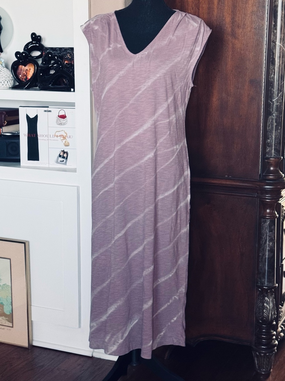 Logo by Lori Goldstein Tie-Dye V-Neck Maxi Dress